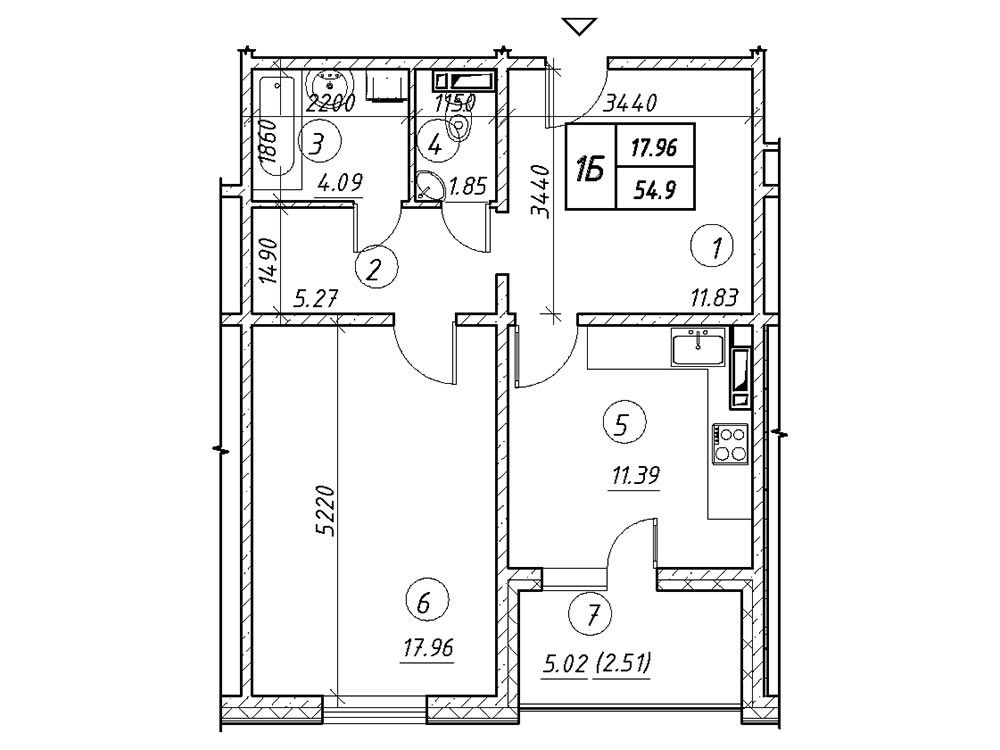 1-кімнатна квартира